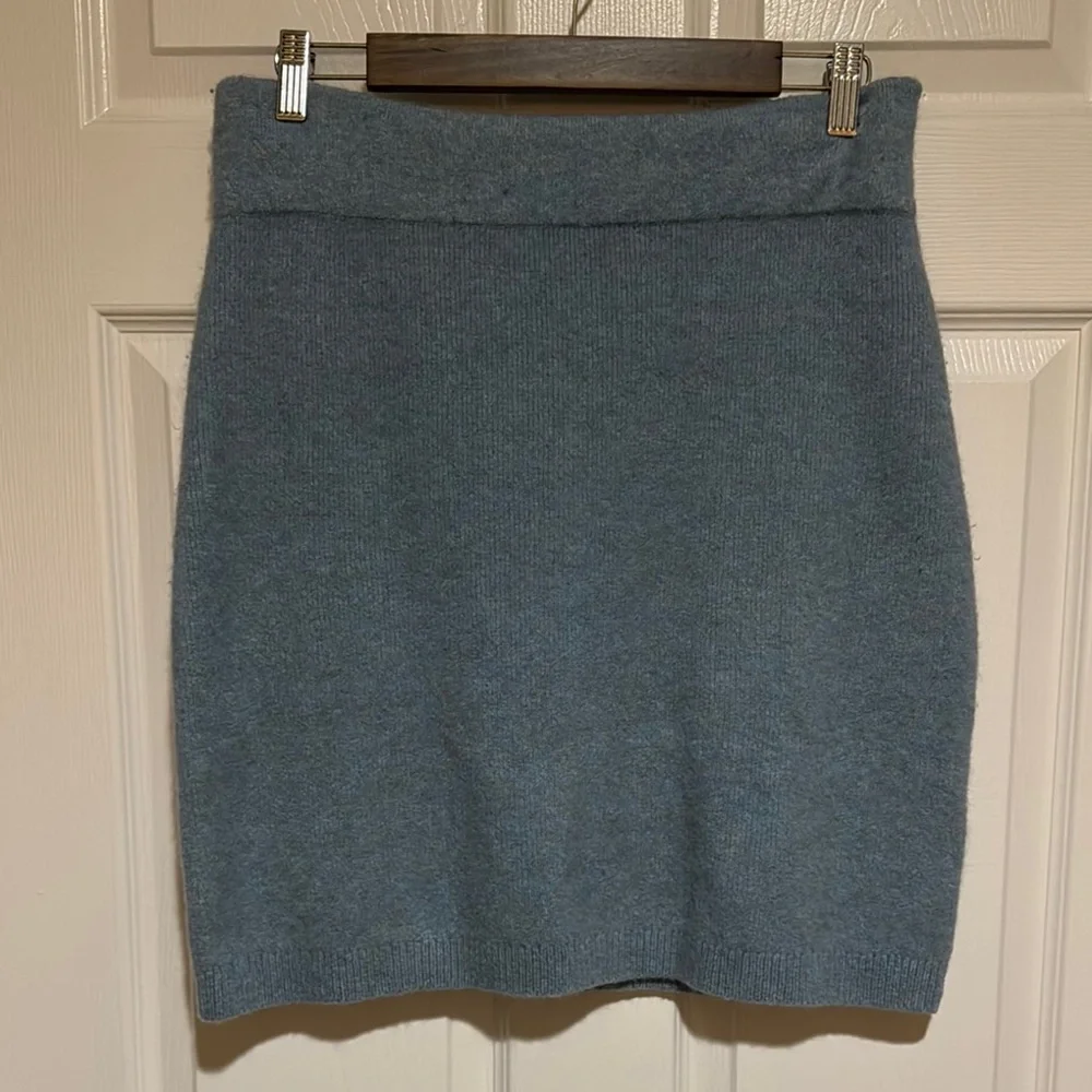 Blue Wool Skirt